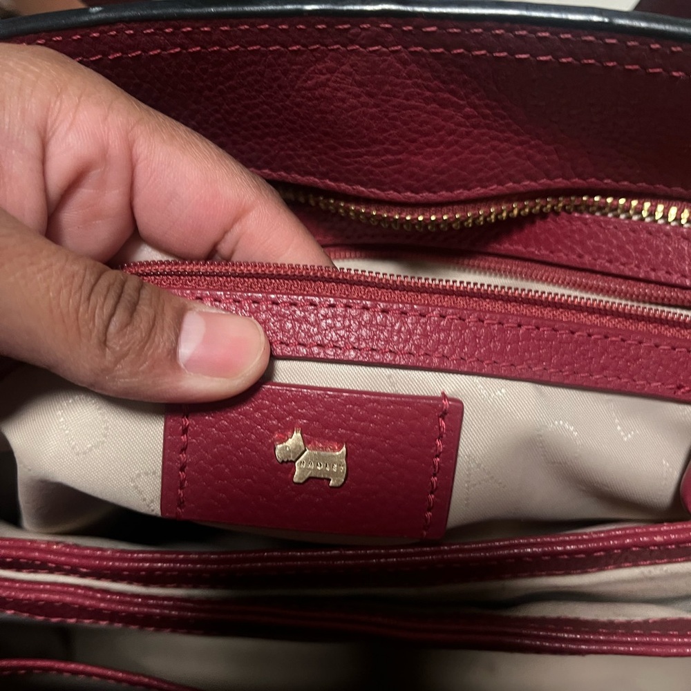 RADLEY LONDON Burgundy Leather Tote Bag - Picture 10 of 12